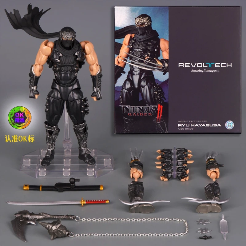 

Revoltech Yamaguchi Ninja Gaiden Ryu Hayabusa 1/12 Scale Articulated Action Figure With Bonus Collectible Model For Game Fans