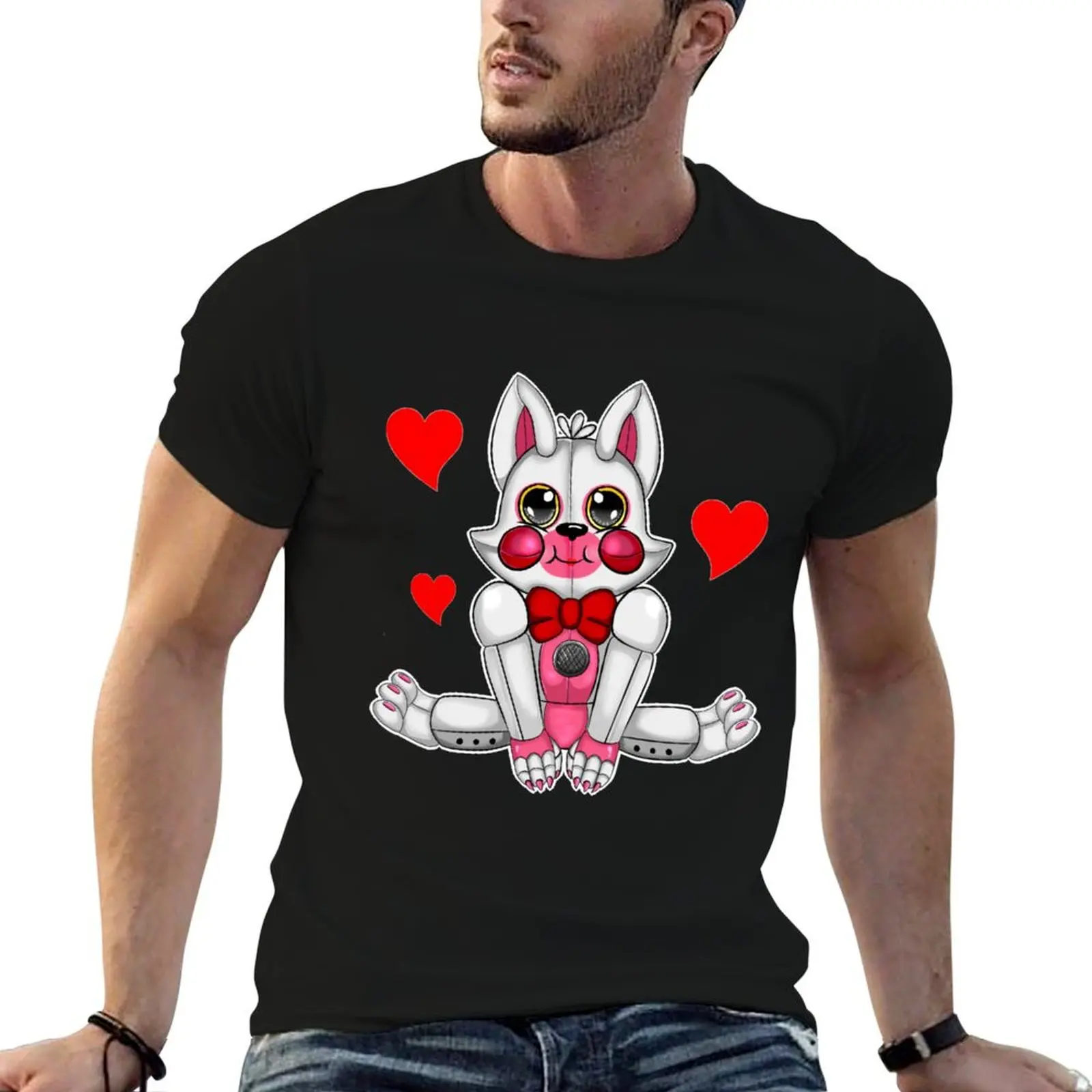 Huggable Funtime Foxy T-Shirt Modern Print Casual T-Shirt