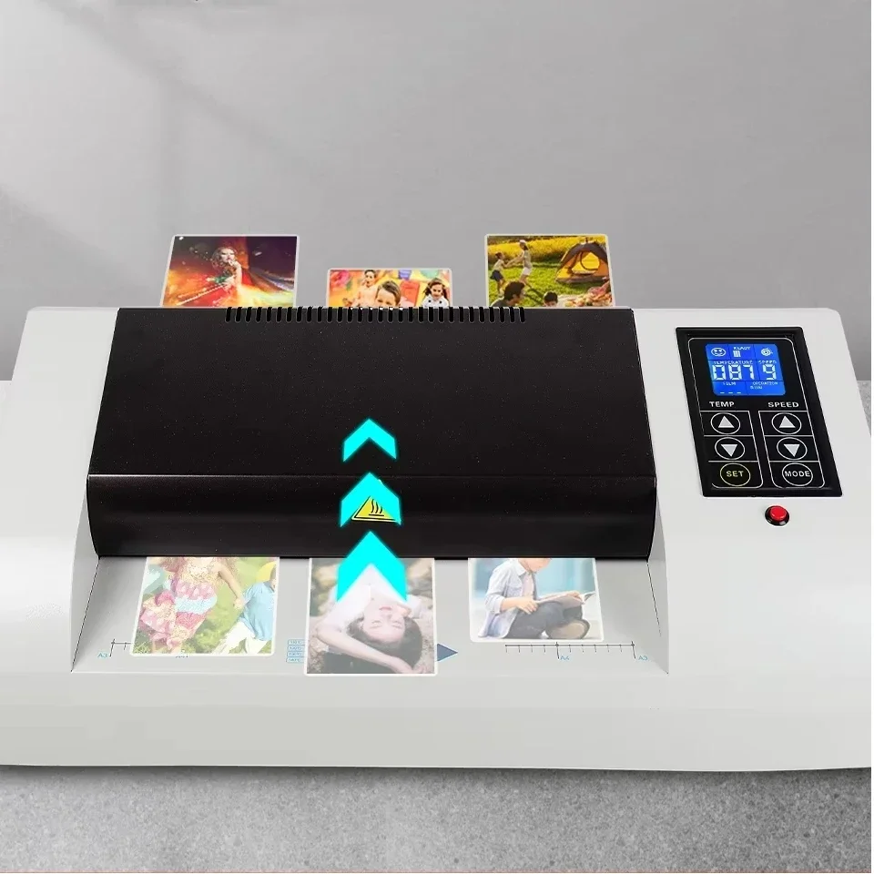 BY-3306 A3 Laminator Machine 330mm Width, 1.2mm Thickness, Fast 1500mm/min, 160°C Heating for Office/Photos