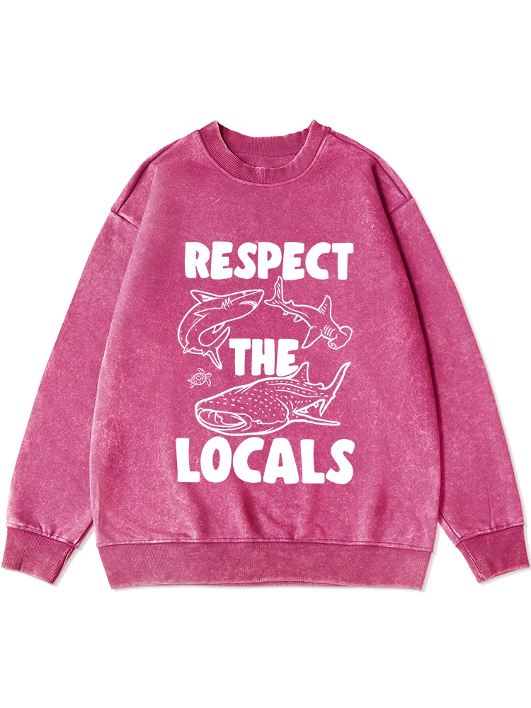 

Respect The Locals Printing Woman Washed Distressed Hoody Casual Comfortable Sweatshirt Fashion Casual Cotton Autumn Warm Tops