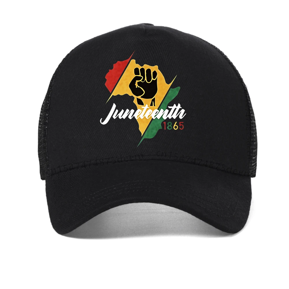 

For Man Summer Juneteenth 1865 Print baseball cap fashion Casual Breathable Snapback hats outdoor mesh cool trucker hat