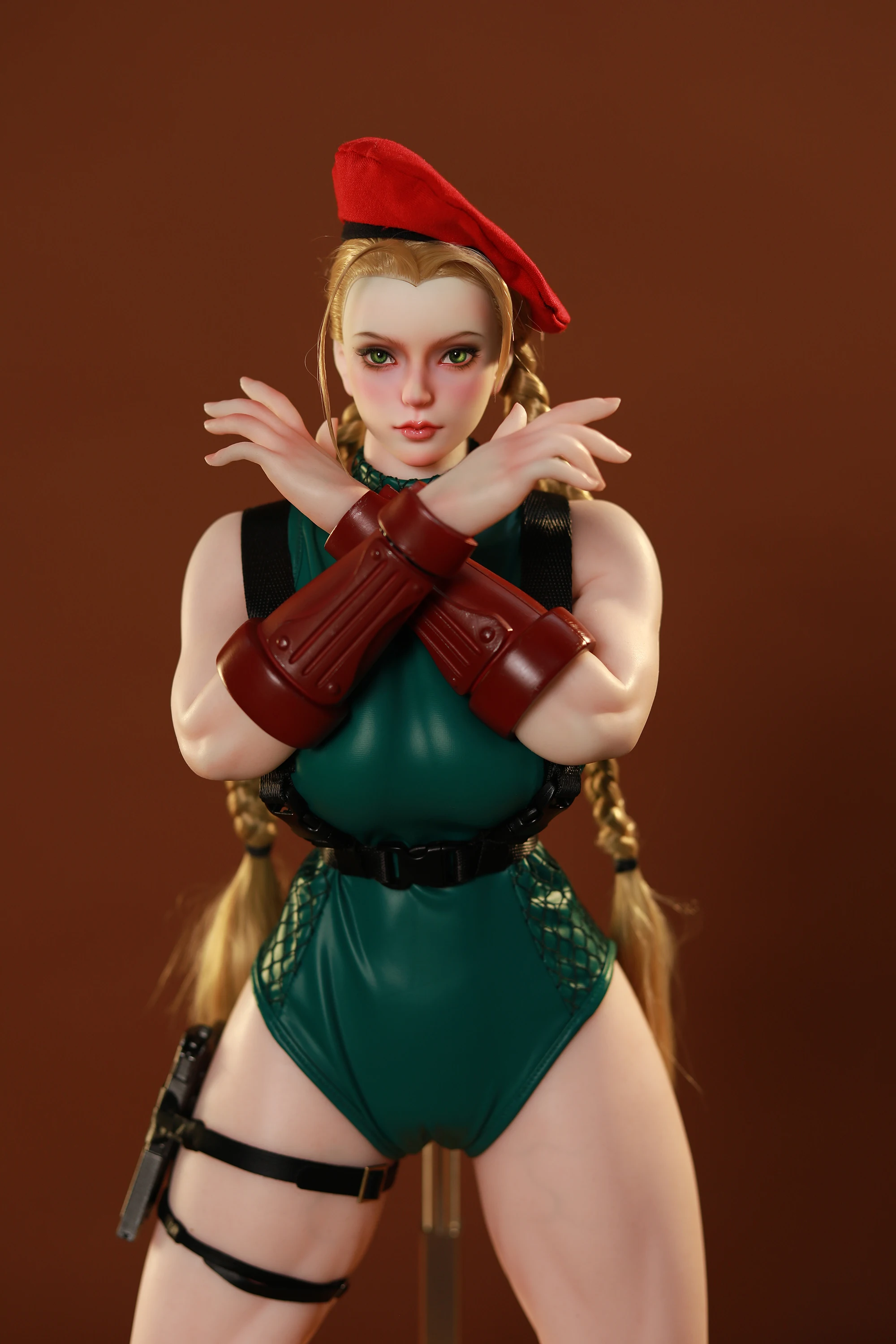 

65cm Fighting Women Jami Real Anime Full Body Soild Silicone Doll Action Figure Metal Muscular Body Implanted Hair