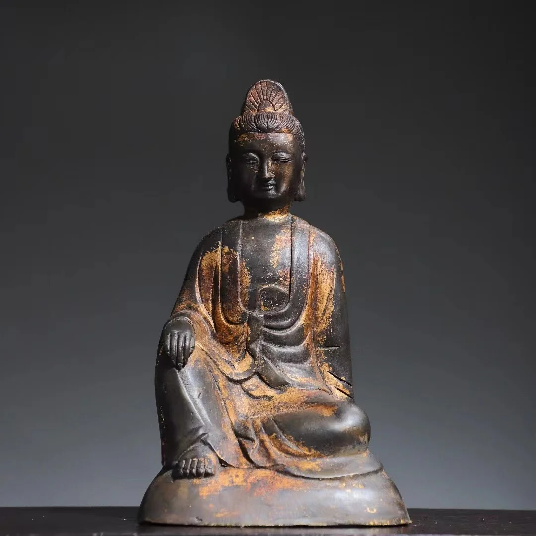 Old copper Guan shi-yin pu sa Buddha statue, Free shipping