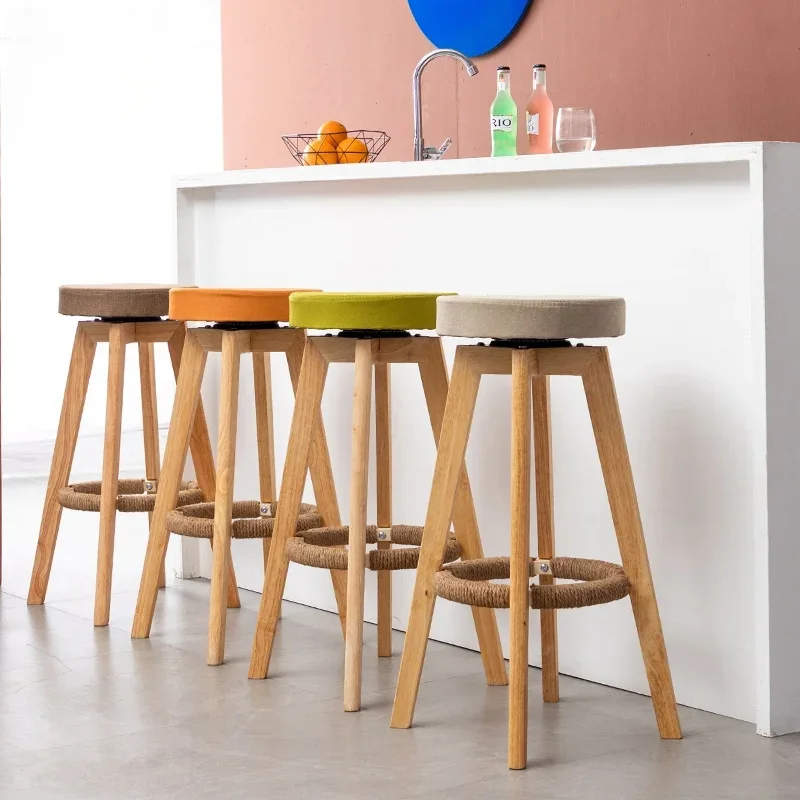 #Cheap Flatpack Leather Furniture Modern Wooden Swivel Dining Kitchen Island Cafe Counter Stool