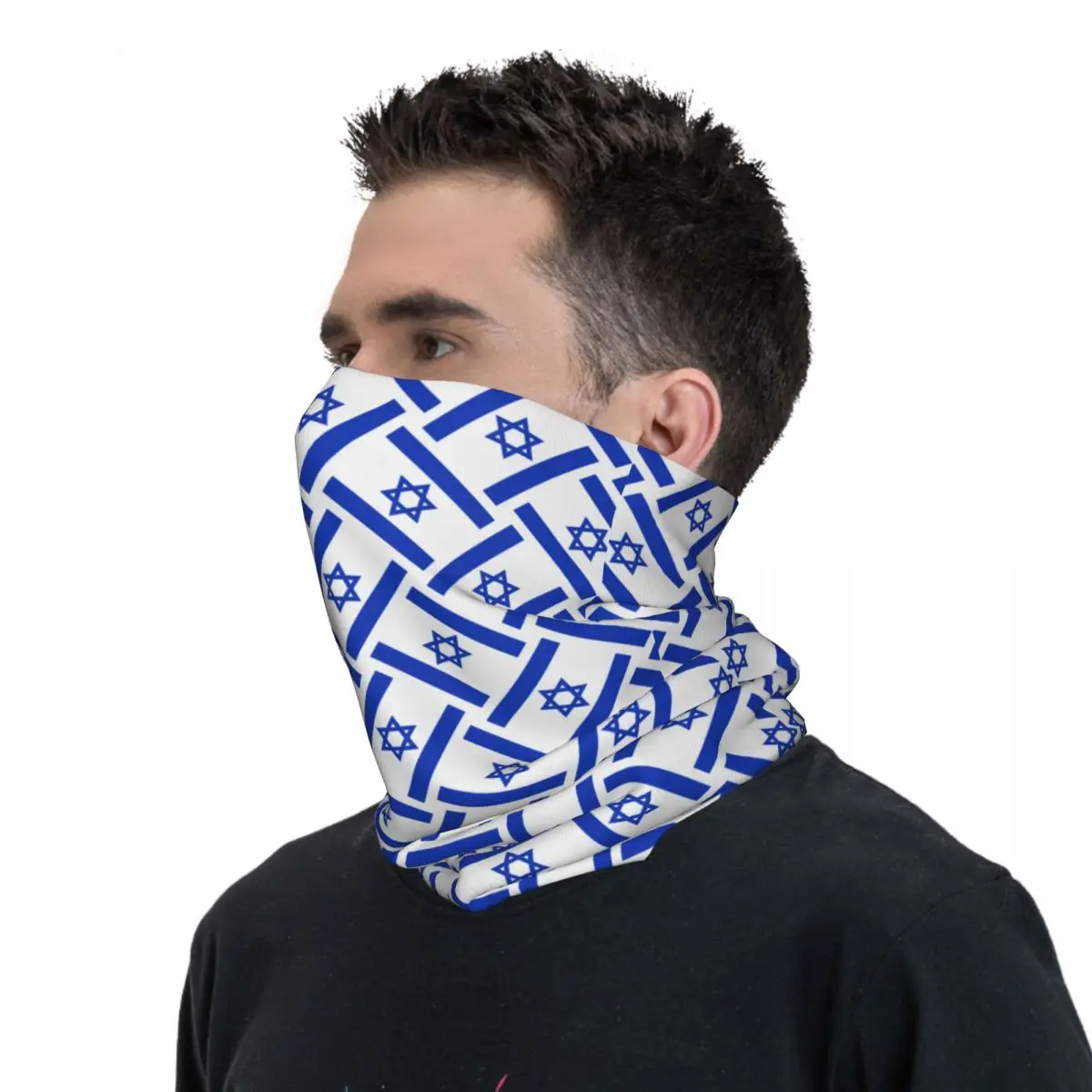 Accesorios para Bandana de carreras de motodeportes, cubierta para el cuello, bufanda con bandera de Israel, pasamontañas cálido para montar a prueba de viento