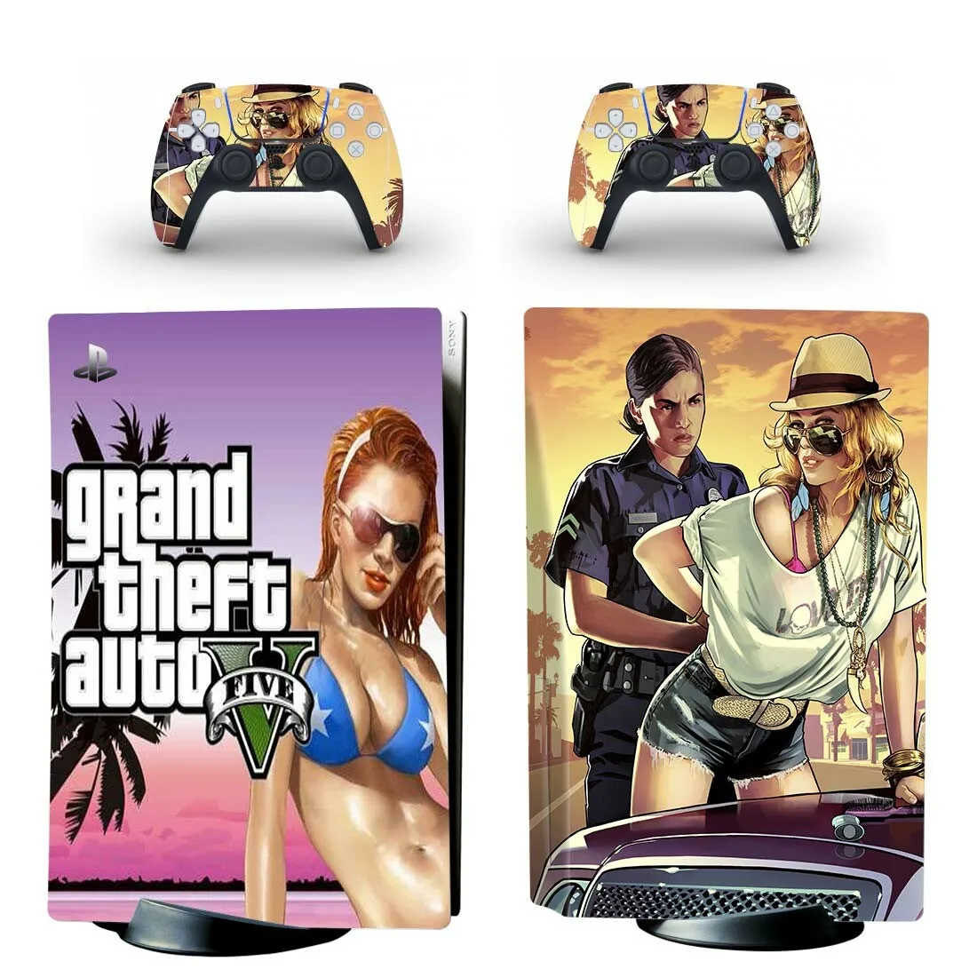 Grand Theft Auto V GTA 5 PS5 Disc Skin Sticker Protector Decal Cover for Console Controller PS5 Disk Skin Sticker Vinyl