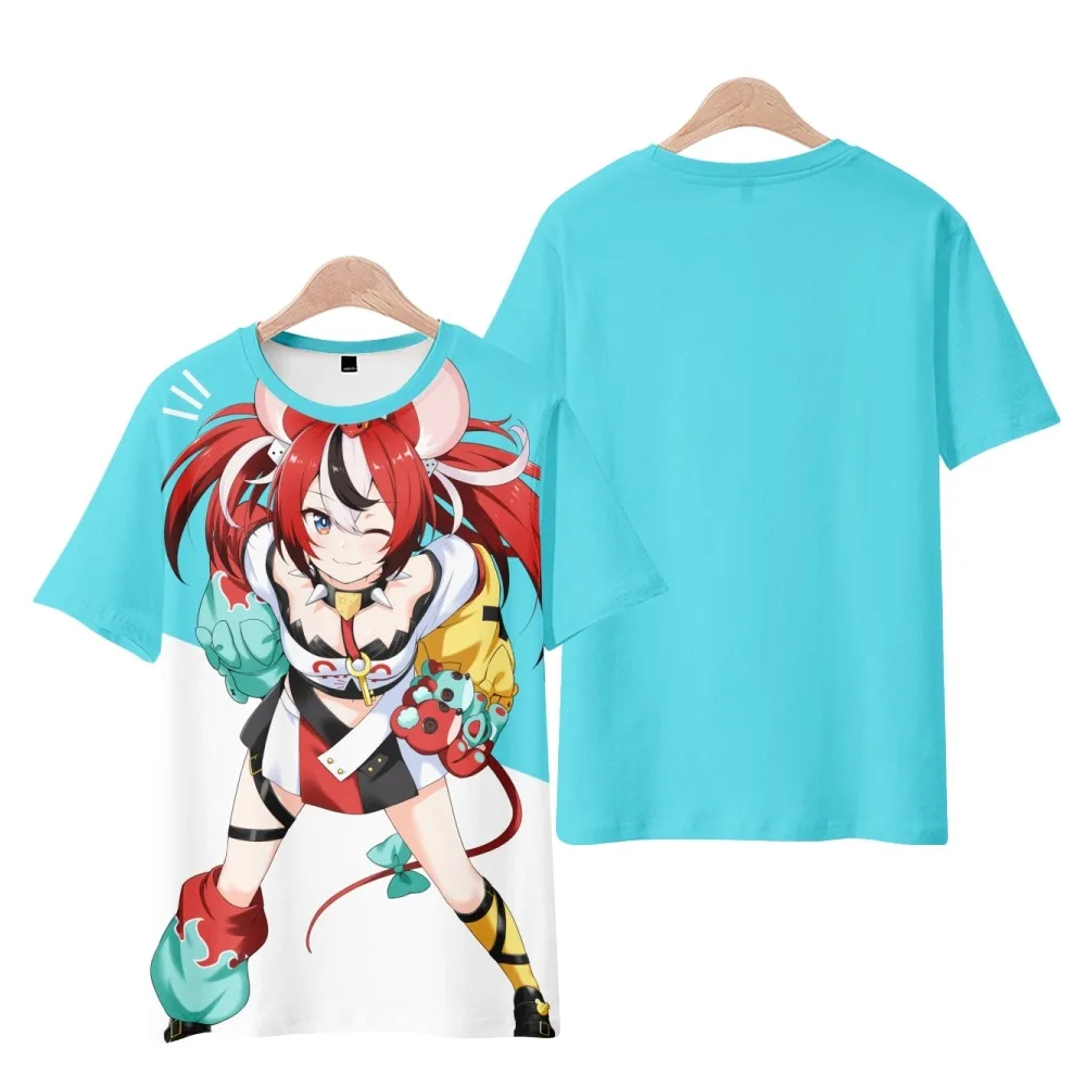 2022 nuovo arrivo 3D Hakos Baelz Vtuber carino t-shirt a maniche corte estate Cosplay moda Harajuku donna uomo t-shirt top