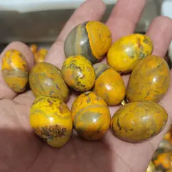 Natural Yellow Bumblebees Jasper Tumbled Stones Rock Rough Healing Crystals for Crystal Healing Decorati