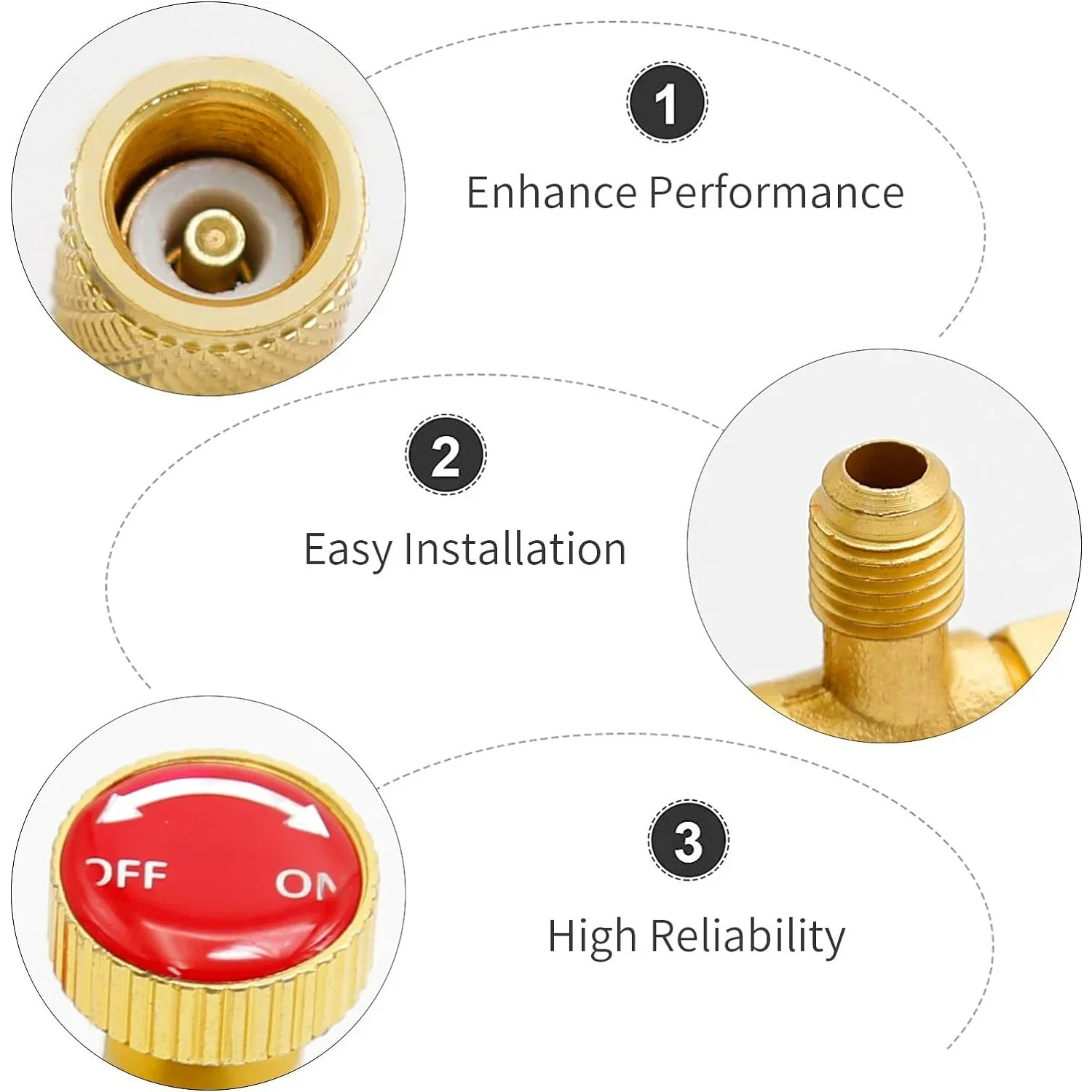 Refrigerant Safety Valve, R410A & R22 for Air Conditioning, 1/4\