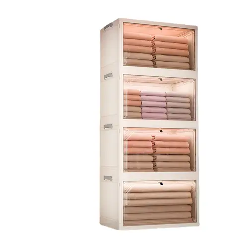Folding Storage Box Plastic Clothes Organizer Toys Books Trunk Car Wardrobe Cabinet Organizer Home Large Foldable Organizing Bin - Image 21