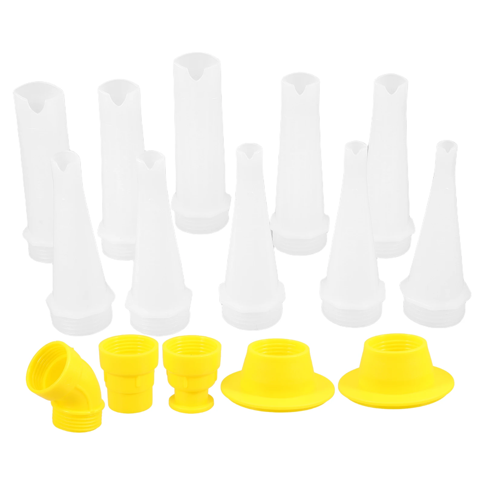 

15 pcs Caulk Glue Nozzle Tips Tips Precision Structural Glass Glue Applicator Plastic Anti-air Bubble Grout Tool
