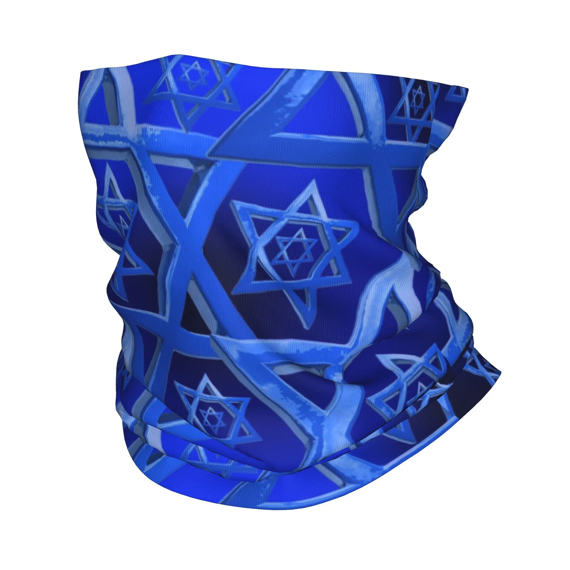 

I-Israel-S Star Of David Bandana Neck Cover Printed Wrap Mask Scarf Multi-use Balaclava Hiking Fishing For Men Women Windproof