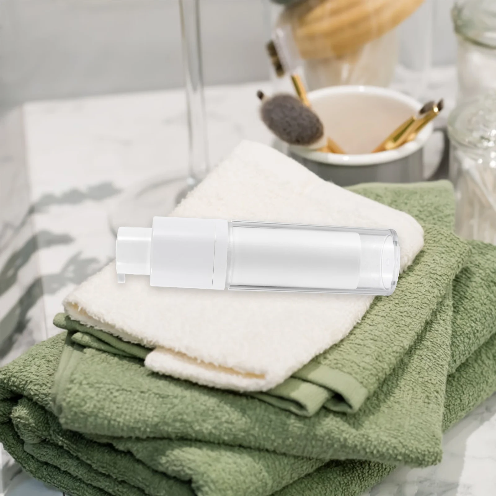 

2Pcs Rotating Cap Vacuum Bottles Premium Leakproof Travel Lotion Containers Reusable Sub Bottles for Skincare Essential