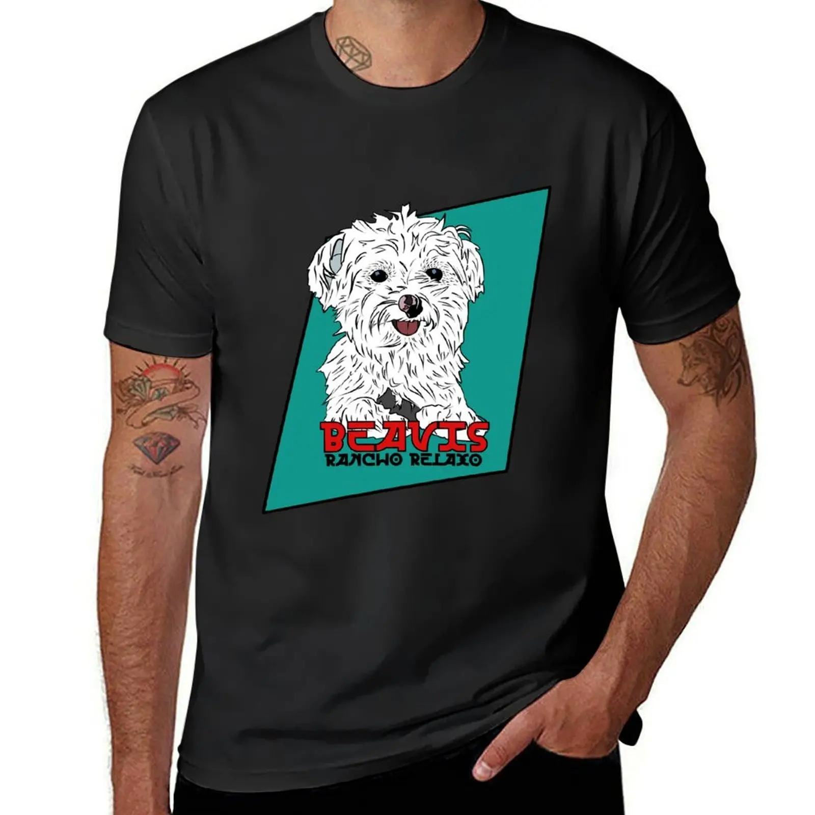 Rancho Relaxo - Beavis the Dog T-Shirt tops boys whites aesthetic clothes mens t shirt graphic