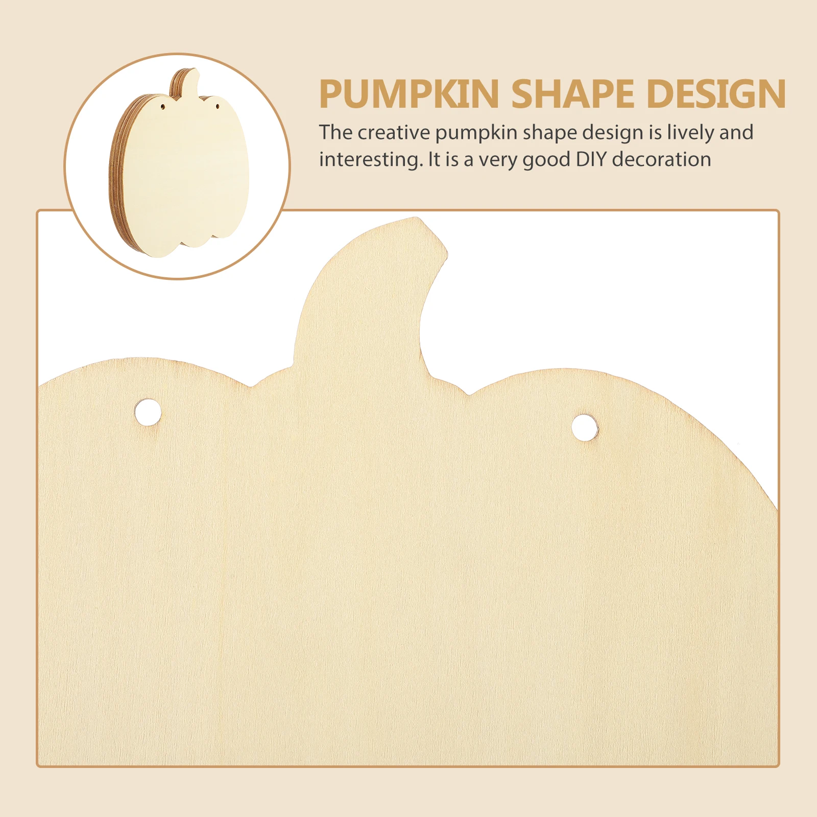 

8 Pcs Pumpkin Decorative Wood Slices Indoor Cutouts Halloween DIY Ornaments Unfinished Embellishments Chips