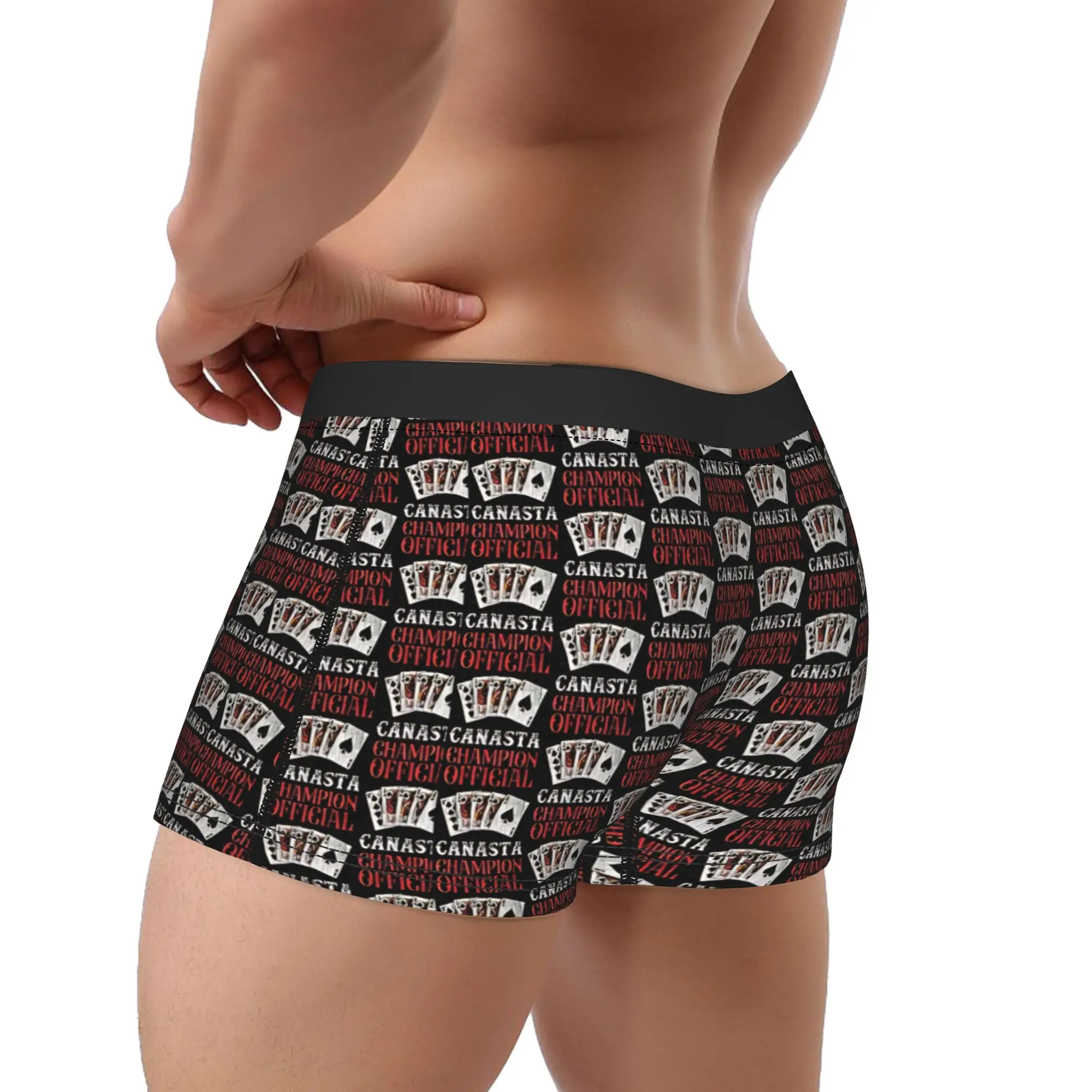 Champion Gambling Poker Card Game Underwear  Males Boxer Brief Novelty Boxer Shorts High Quality Pattern Plus Size Panties