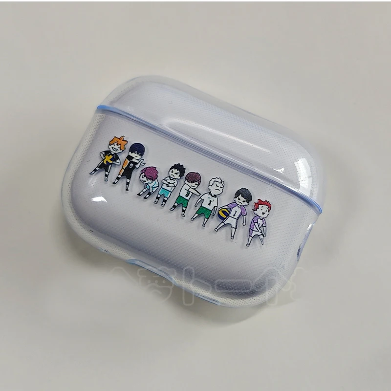 Bonita funda para auriculares de voleibol Oya Haikyuu Love de Anime japonés para AirPods4 2 3 Pro, funda para auriculares inalámbricos con Bluetooth