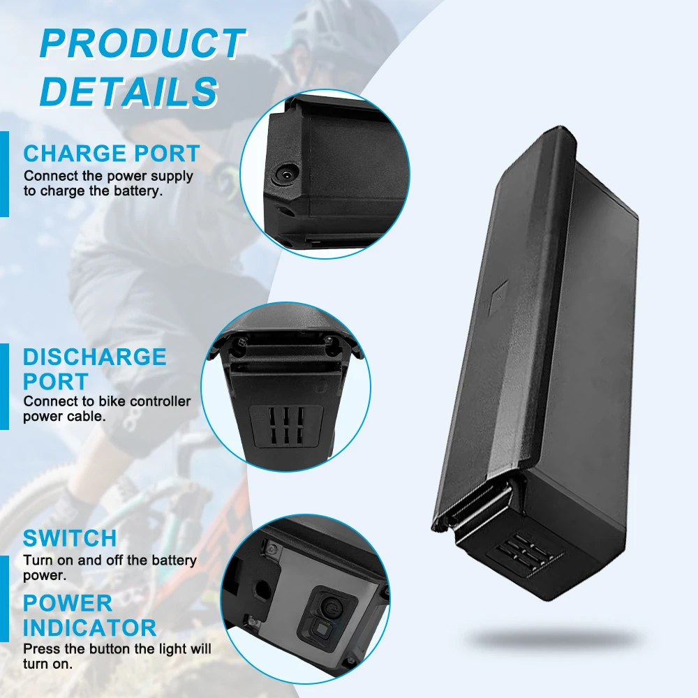 

36 В 48 В 52 В Аккумулятор для электрического велосипеда со скрытой трубкой 15 Ач 20 Ач 25 Ач для GMC Hummer EV AWD Vakole TR26 Ebike Bike с бесплатным зарядным устройством