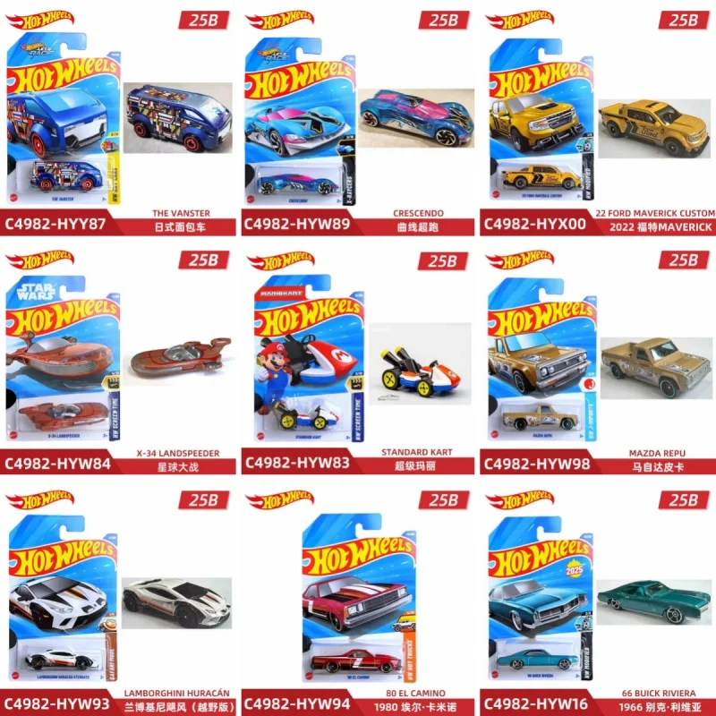 

Original Hot Wheels Cars 2025-B Mustang 60th Gr101 Anniversary Set Ford 1:64 Diecast Vehicle Model Cars Collection Toy Boy Gifts