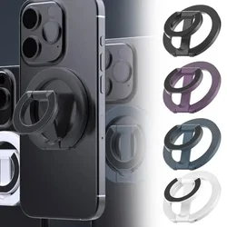 For MagSafe Double-sided Magnetic Phone Holder Metal Desktop Holder Adjustable 360ยฐ Rotation Mobile Phone Stand for IPhone 16