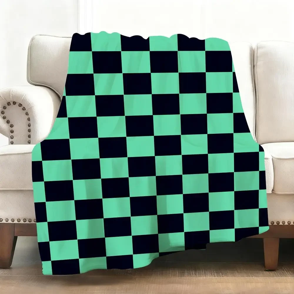 Japanese Anime Samurai Throw Soft Flannel Blanket Warm Knee Skin-Friendly Throw for Sofa Office Bed Traveling Winter Oversize