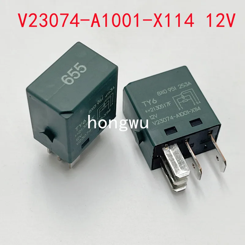 100% Original New 2PCS  V23074-A1001-X114 12V 5-pin 655 Relay 8X0 951 253A Automotive Relay