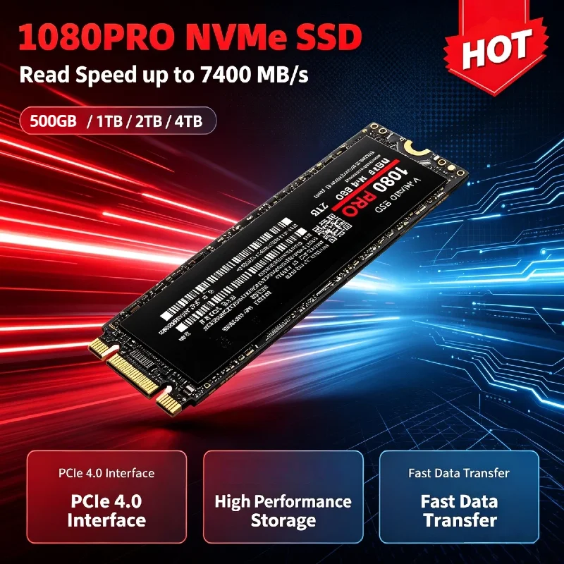 M2 NGFF NVMe 1080PRO Internal Solid State Drive 1TB 2TB Original SSD Hard Disk Drive  For Laptop Desktop Notebook Computer PC