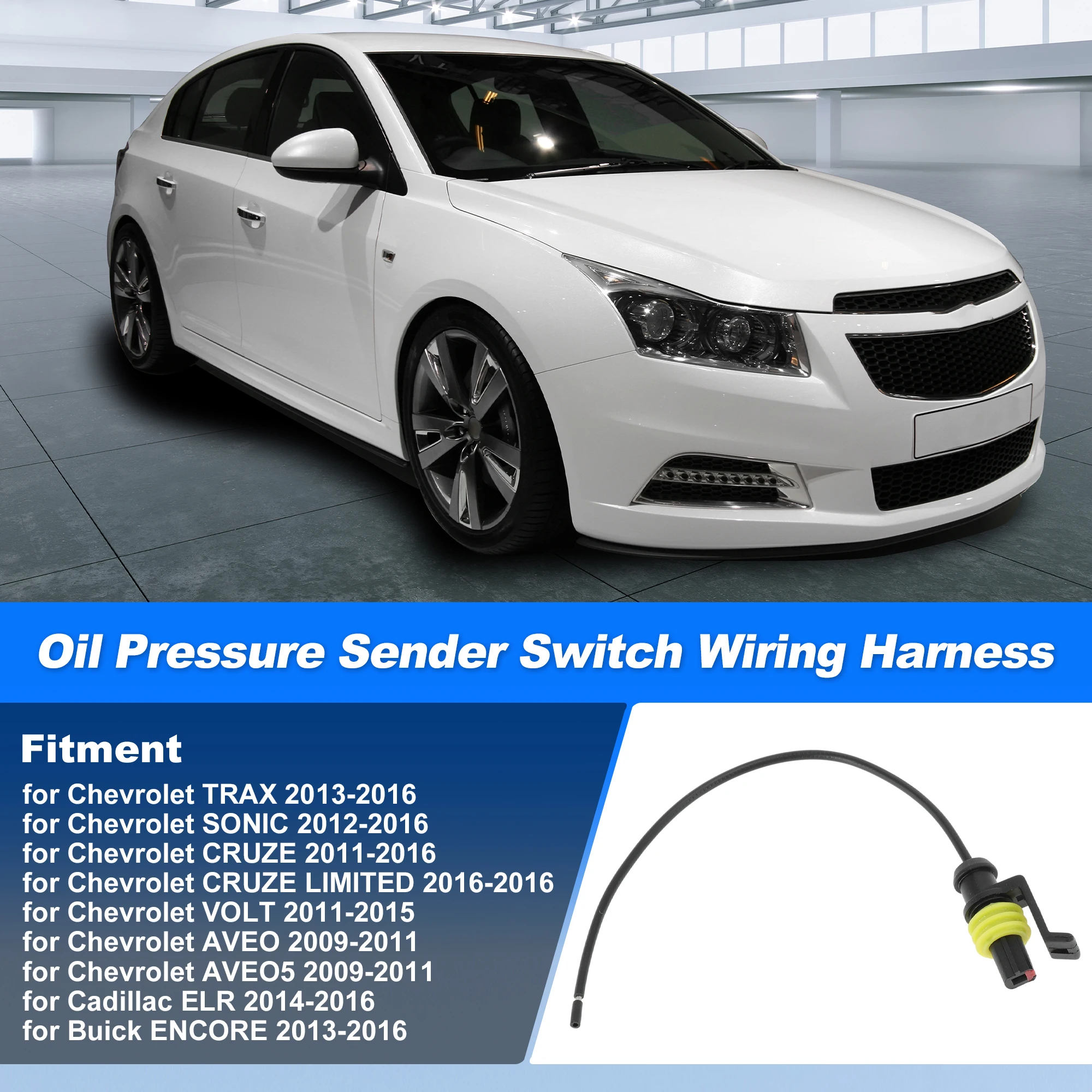 UXCELL Oil Pressure Sensor Connector Pigtail Wiring Harness Replace PS503/55354325 for Chevrolet CRUZE 2011-2016 Buick