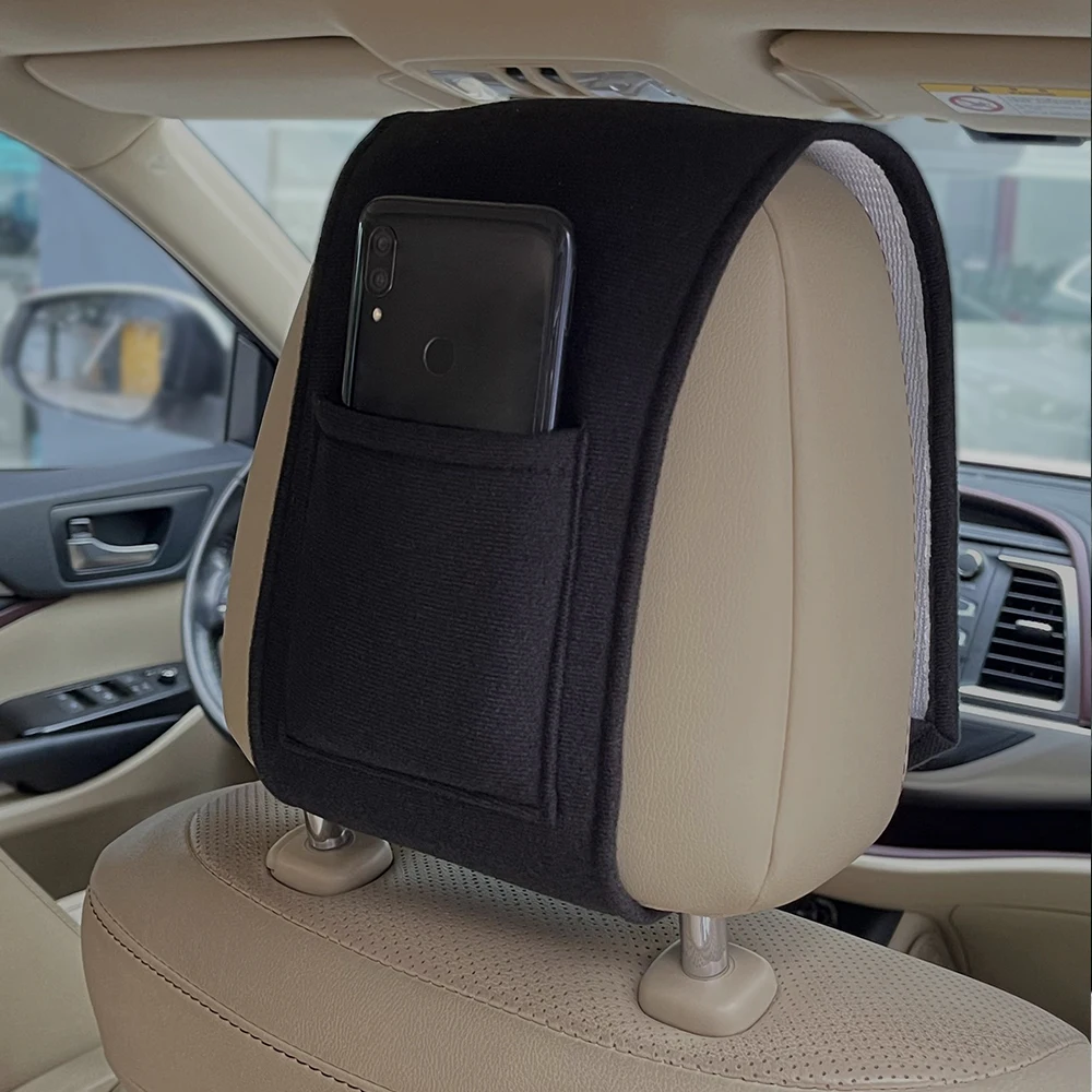 1pc Car Seat Back Headrest Pillow rest Auto Dustproof Cover Cotton Support Pad Head Neck Rest Pillow Covers Car Accessories