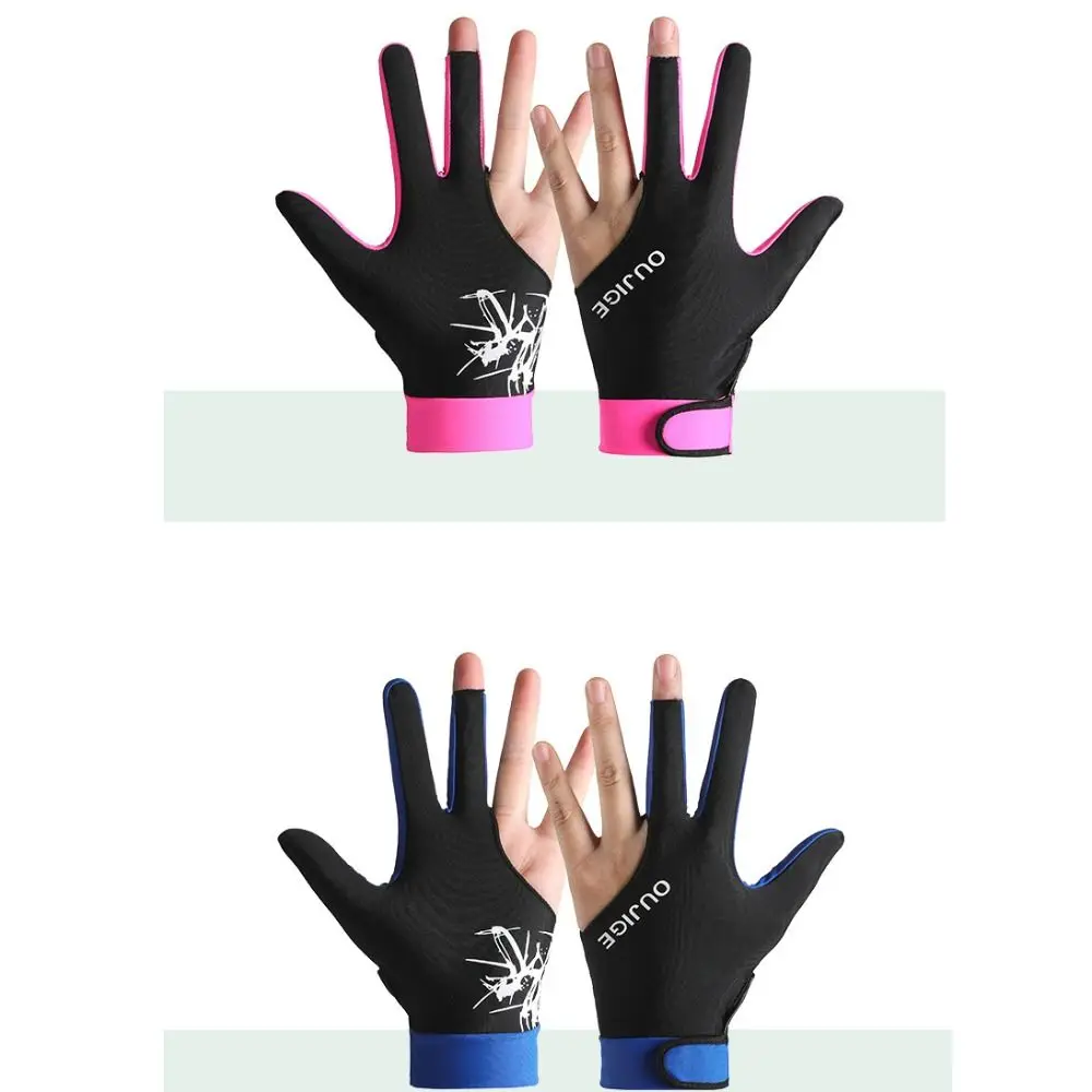 

Three Fingers Snooker Glove Elastic Anti-slip Billiard Glove Left Right Hand Breathable Training Glove Fitness Accessories