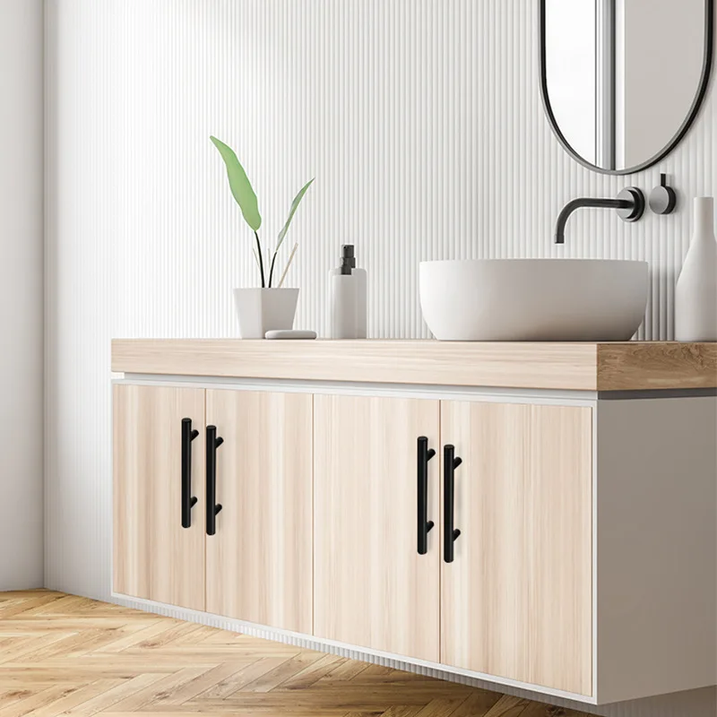 الأوروبية الفاخرة تنقش الذهب الأسود الفضة 96/128/160/192 مللي متر مقبض طويل الأمريكية الرجعية العتيقة درج T-مقبض مقبض كابينة #3