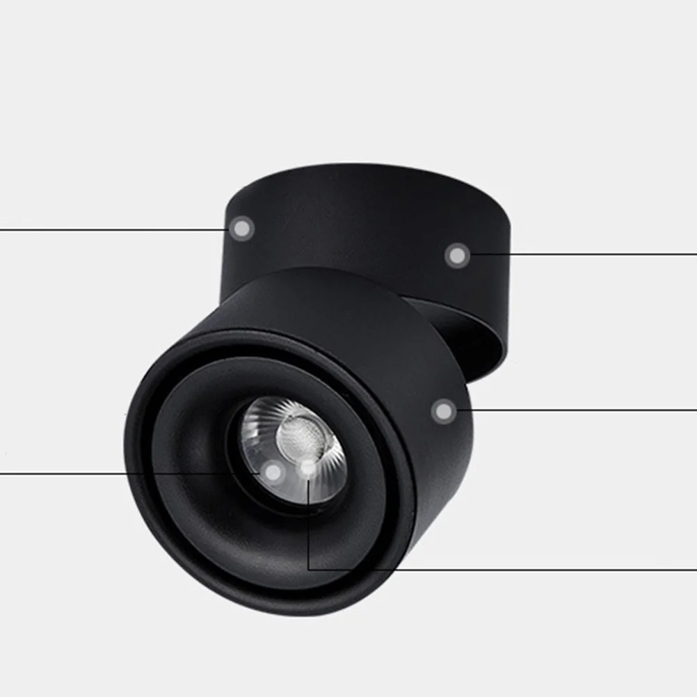 10W Led Downlight Adjustable Spot Light 360° Rotatable Ceiling Mounted Cob Track Lighting Head For Hotel Restaurant Home Indoor