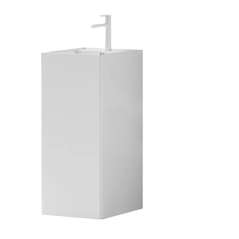 

Integrated column type wash basin Hotel bathroom Floor-to-ceiling washbasin Balcony Square thin-sided column basin