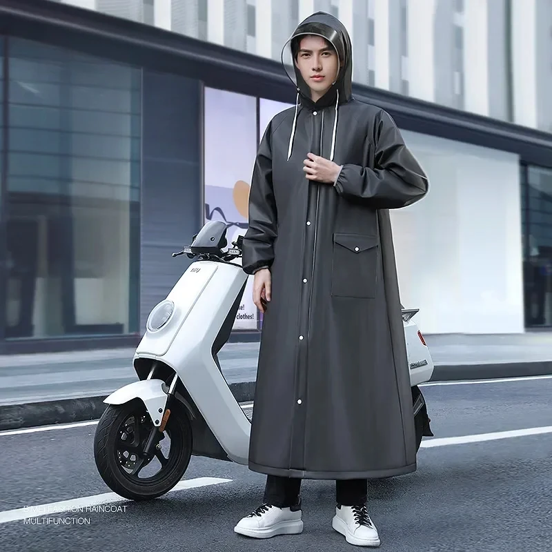 

New Raincoat Long Full Body Waterproof Road Bicycle Single Ride EVA Rainwear Lengthen Brim Fashion Men's Raincoat