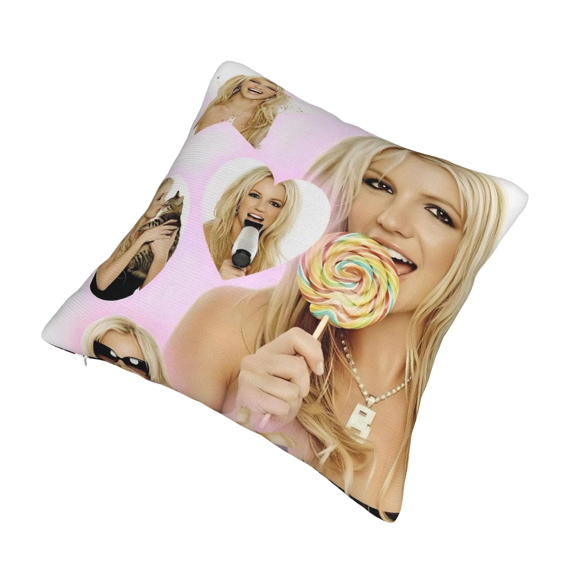 Decorative Pillow Covers Singer Britney Spears Accessories Sofa  Throw Pillow Case Cover Zipper Multi-Size