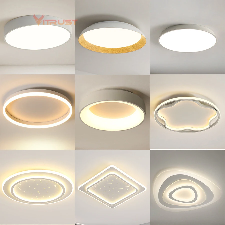 

New LED Ceiling Lights Modern Chandelier Lamp Round Ultra-thin Ceiling Lamps Living Room Bedroom Kindergarten Home Lighting