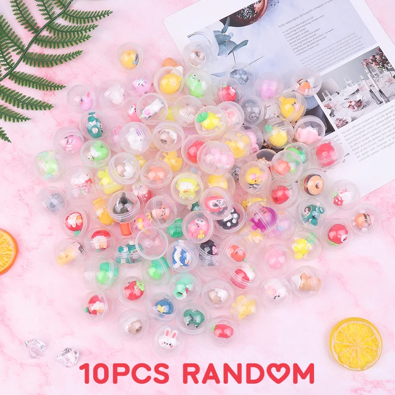 10pcs 32mm Children Mini Little Animal Toys Funny Pet Ball Egg Toys For Vending Machine