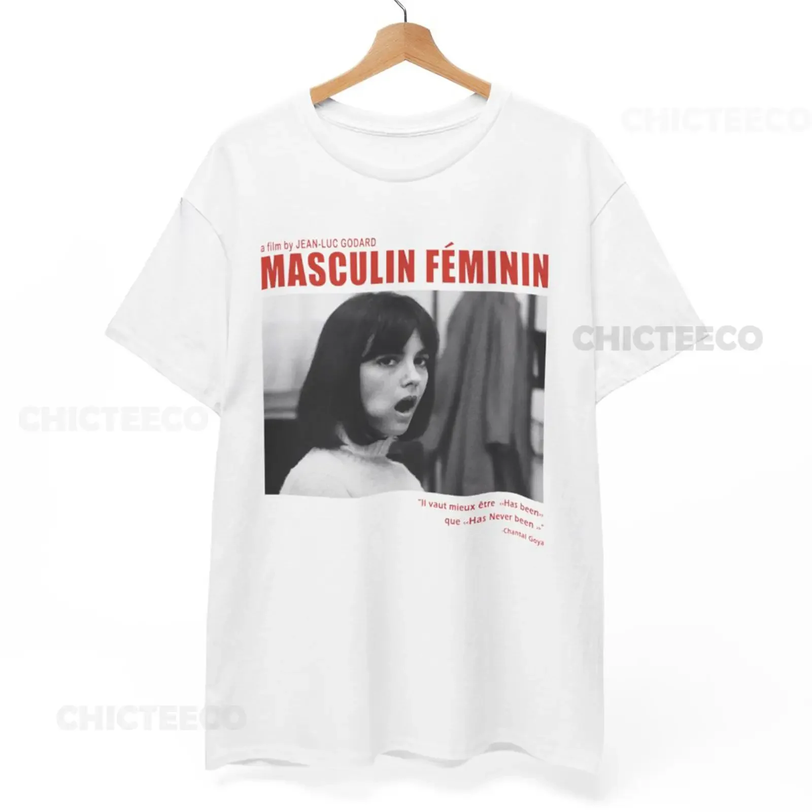 Camiseta femenina y masculina Jean Luc Godard, camiseta de película culto unisex vintage, ropa de diseñador lavada, suave, cómoda y elegante