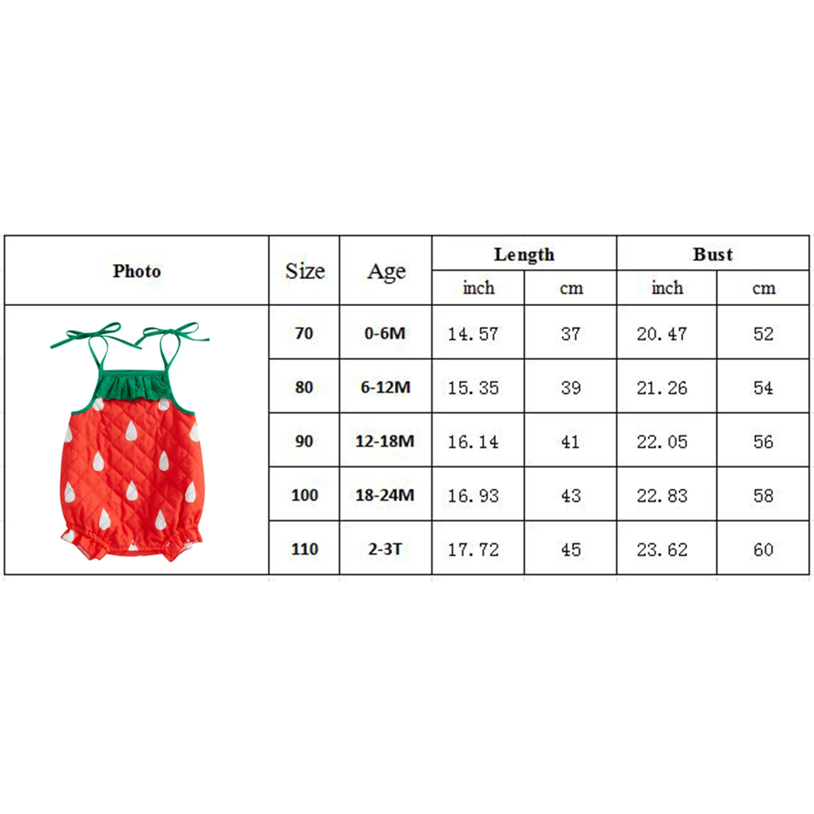 Baby Girls Halloween Fruit Costume Tie up Straps Strawberry Jumpsuit for Toddler Cosplay Party Holiday Outfit