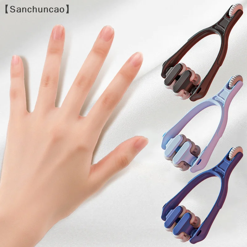 

〔San〕Finger Massager Dual-Row Roller Design Easy Relieve Finger Fatigue Portable Finger Joints Massager With Elastic Handle