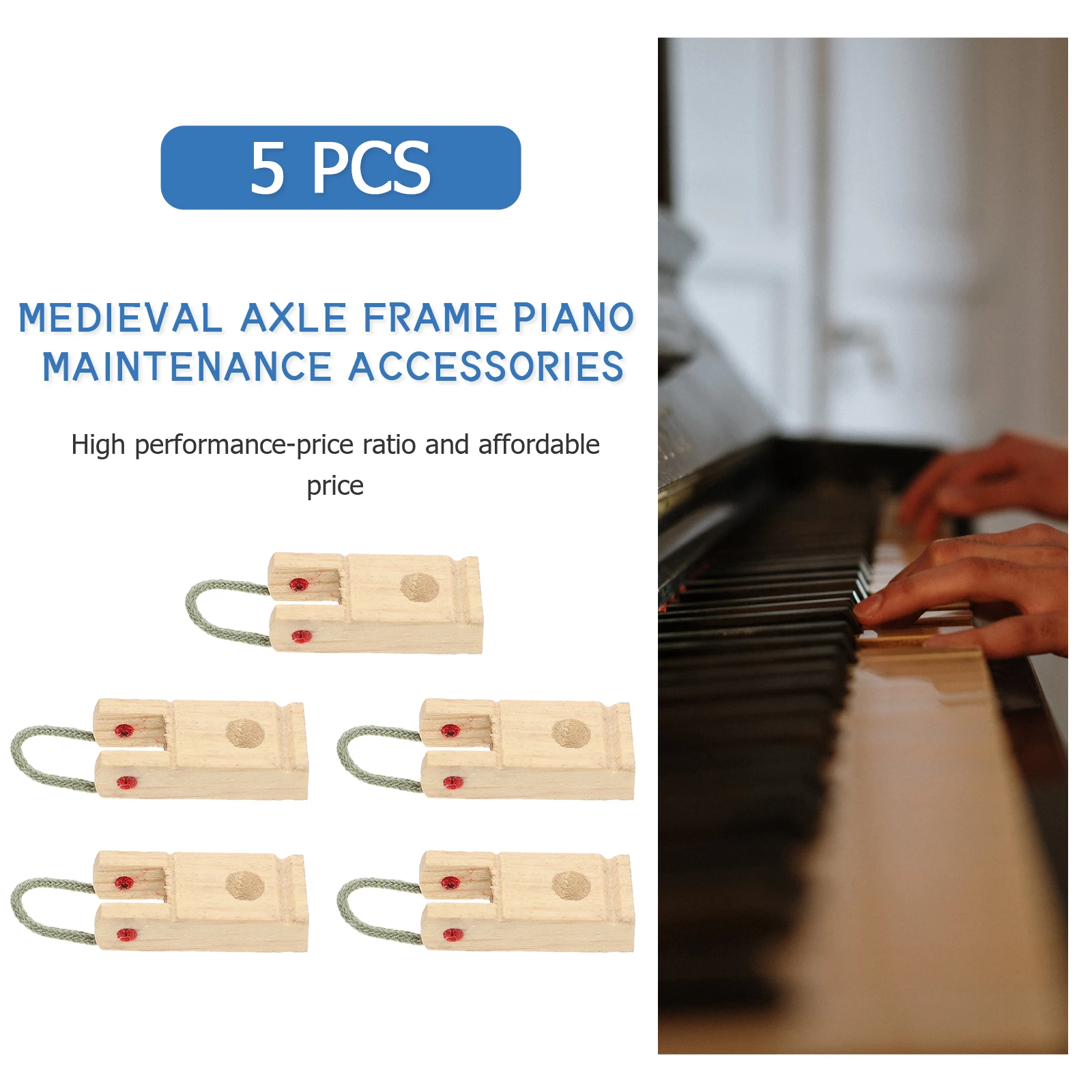 

5 Pcs Piano Repair Parts Removable Tunings Labels Tools Accessories Butt Flanges Major