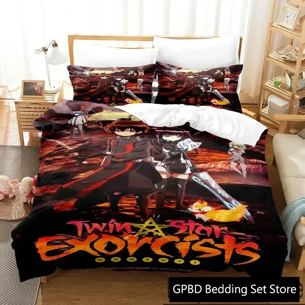 

3D Print Anime Twin Star Exorcists Bedding Set Duvet Cover Bed Set Quilt Cover Pillowcase Comforter king Queen Size Boys Adult