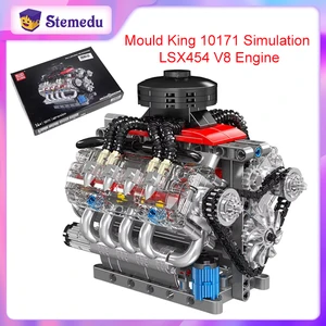 Cetakan King 10171 LSX454 V8 Model Simulasi Bermotor Mesin Penggerak Elektrik Blok Bangunan Suku Cadang Mobil Teknis Hadiah Mainan 10 mesin pembakaran penjualan terbaik - №