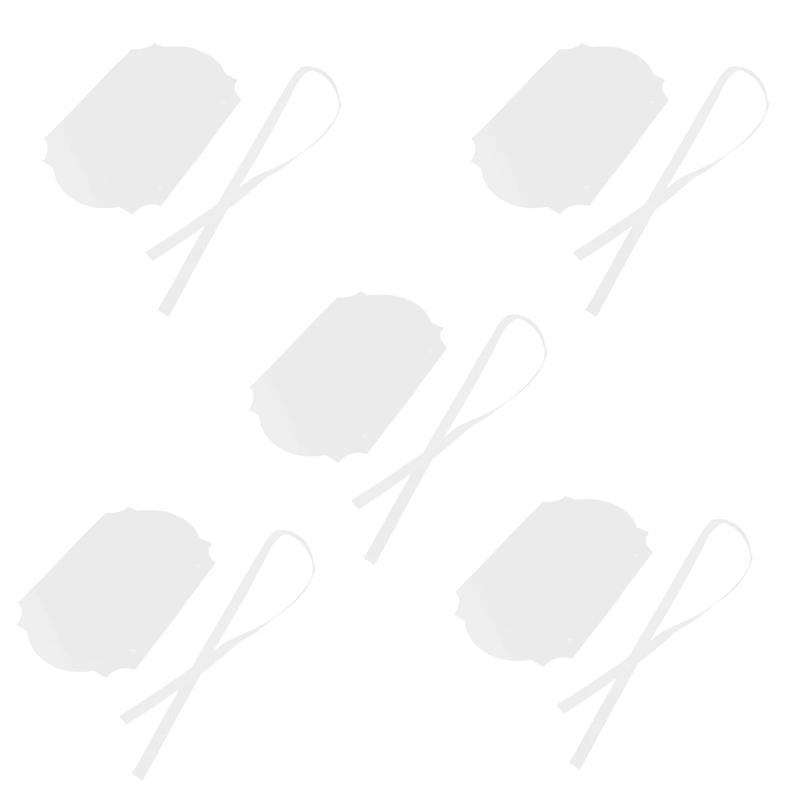 

5pcs Transparent Acrylic Signs Elegant White Ribbon DIY Wedding Chair Party Decor Reserved Table Direction Tags