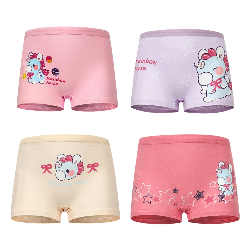 Fashionable A-Class Cotton Girls Underwear Plain-Cut Briefs Toddlers and Kids Soft and Comfortable Daily Wear Panties