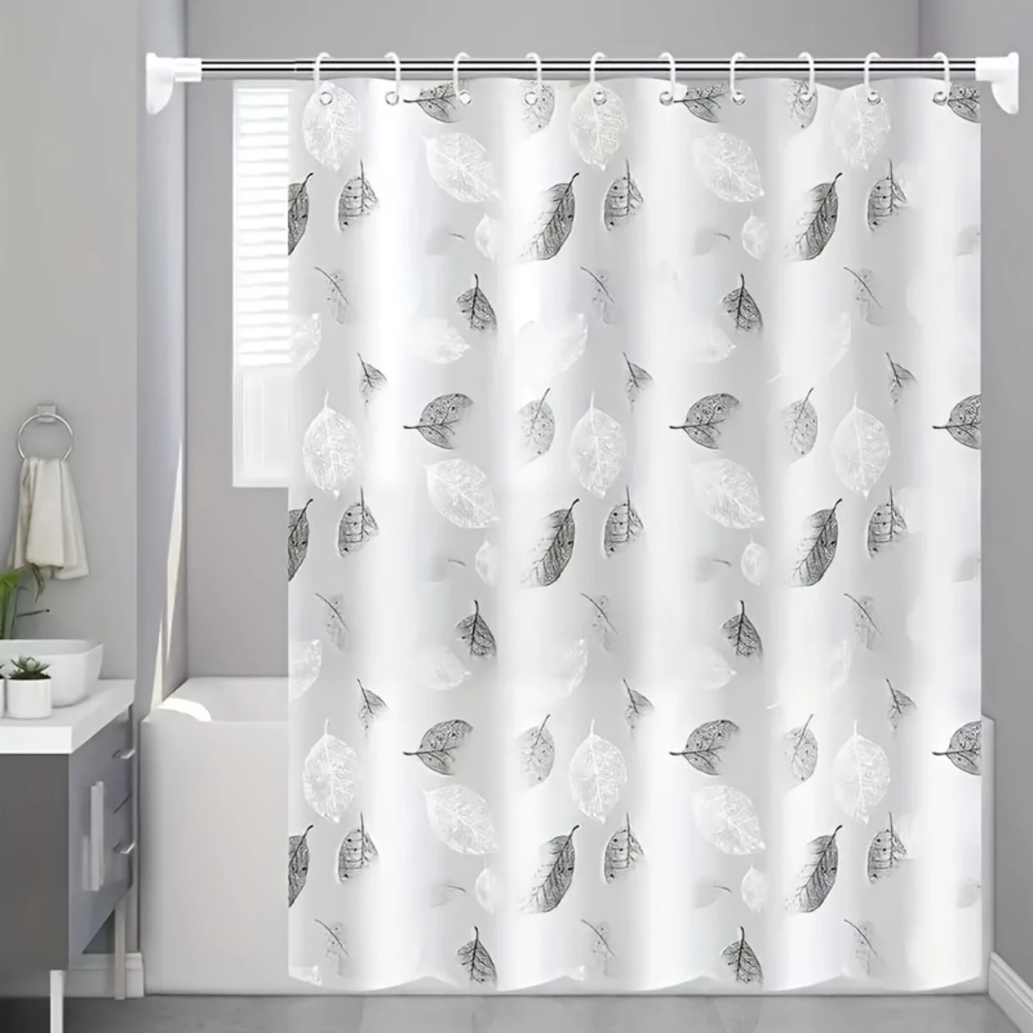 Waterproof Anti-mold Bathroom Shower Curtain, Fashionably Simple