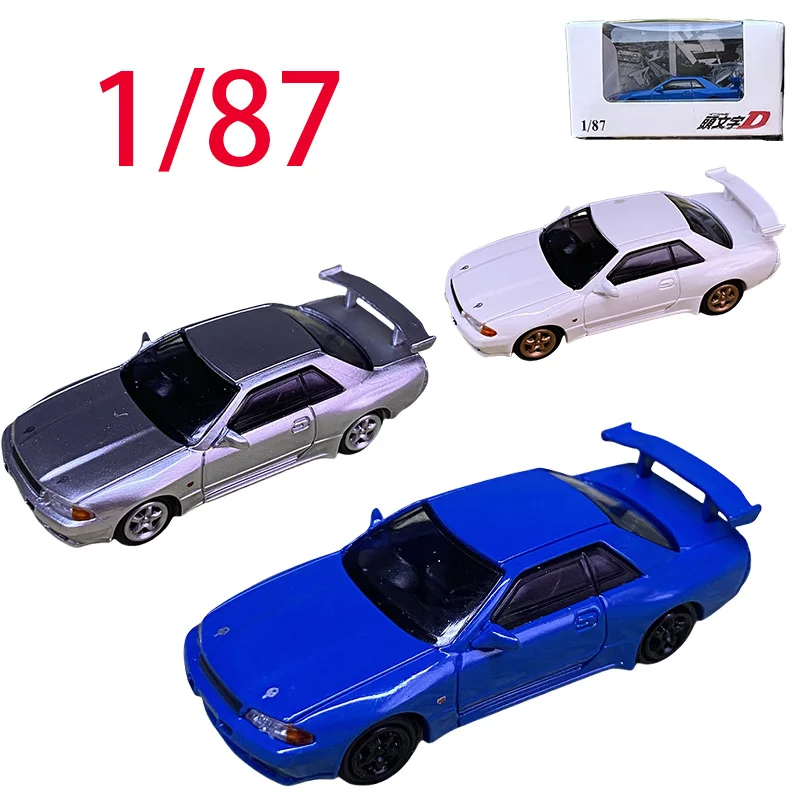 

Diecast 1/87 Scale Nissan Alloy Car Model Nissan GTR R32 Initial D Play Vehicles Toys for Boys Original Box Collection
