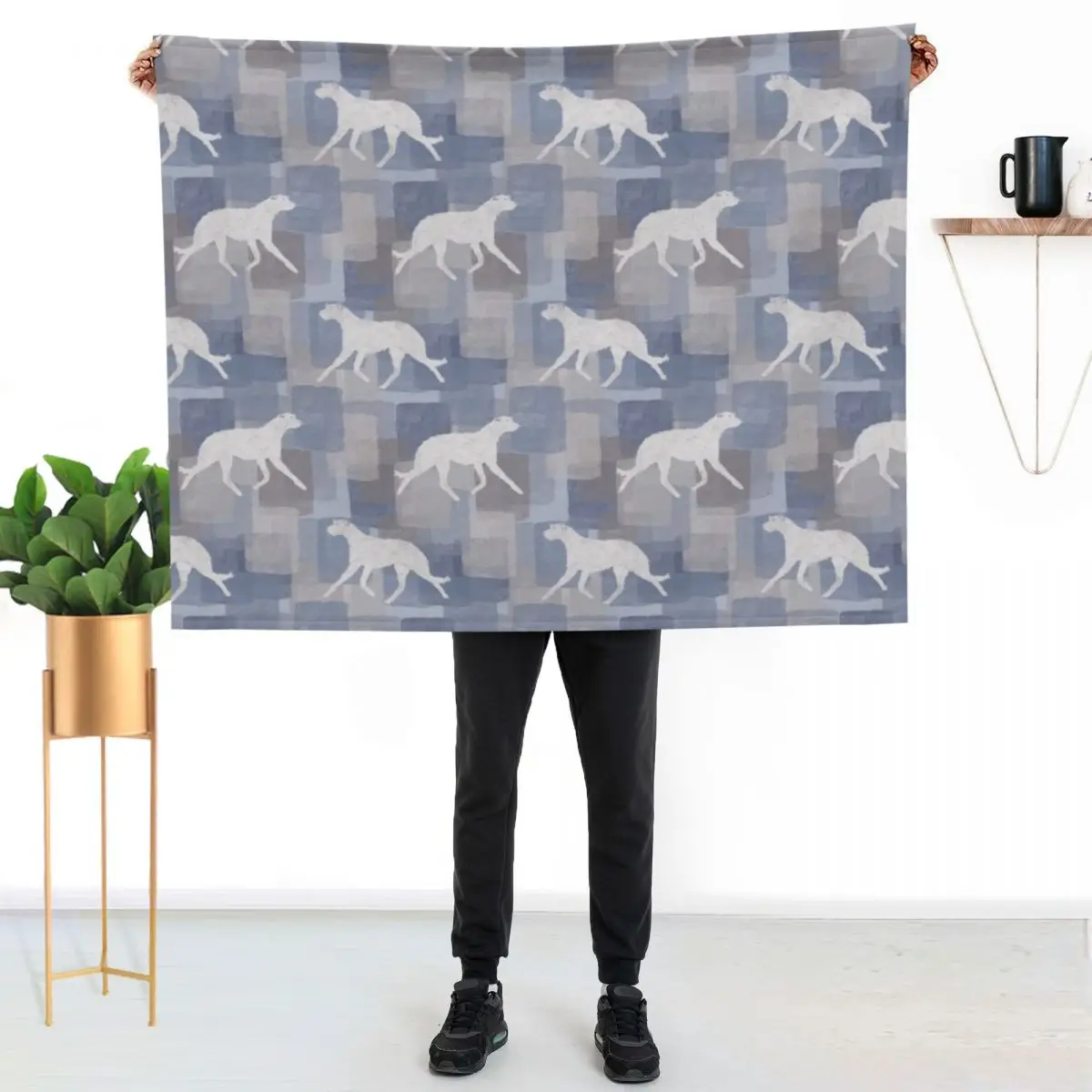 Irish Wolfhounds Throw Blanket Hairy Soft Plaid Single christmas gifts Blankets For Baby Soft Plush Plaid Blankets