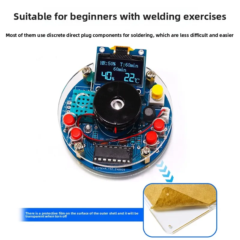 USB humidifier atomized electronic DIY kit OLED display temperature and humidity spray circuit board making soldering practice
