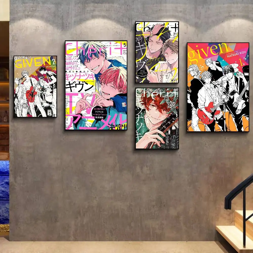 Given Manga Vai Receber Anime Classic Vintage Posters HD Quality Wall Art Retro Posters for Home Room Wall Decor